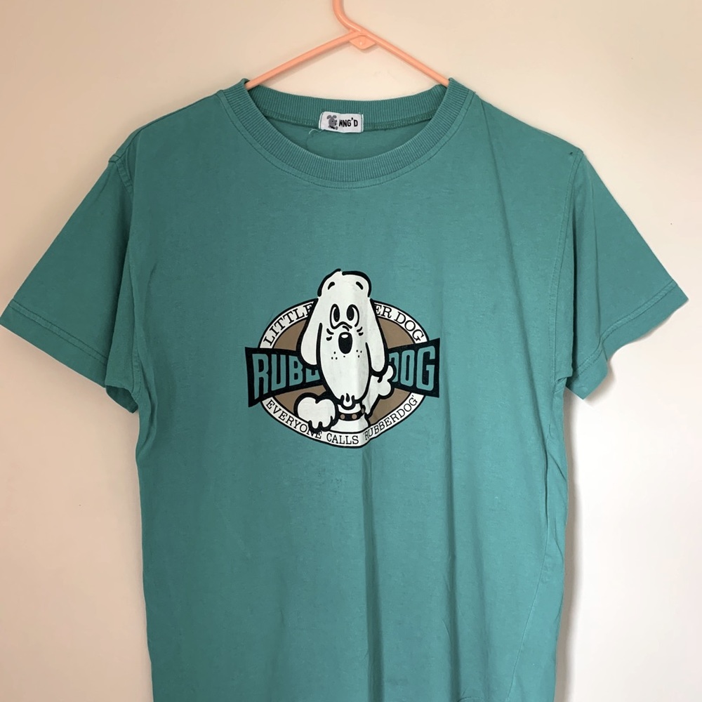 4/$20 Vintage Blue Dog T shirt
